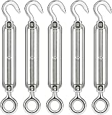 CHRORINE 5 Pcs Turnbuckle Wire Tensioner M5 Stainless Steel Rope Cable view 1