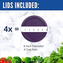 Replacement Lids for Pyrex 4-Cup Glass Food Storage