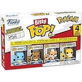 Funko Pop! Bitty: Pokemon - Squirtle, Eevee, Growlithe, and Psyduck - 0.9 Inch (2.2 Cm) Collectable - Stackable Display Shelf Included - Gift Idea - Party Bags Stocking
