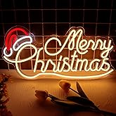 Allball Merry Christmas Neon Signs for Wall Decor, LED Santa Hat Neon Light USB Powered, for Christmas Party Gift Birthday Party Bar Living Room Bedroom Children'S Room Wall Decor(16.8 * 8.2 In)