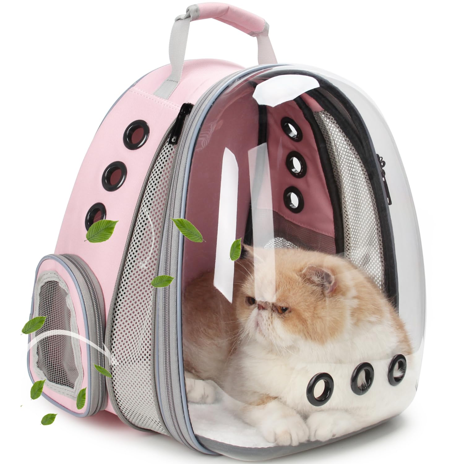 Photo 1 of Lollimeow Cat Carrier Backpack, Expandable Bubble Pet Carrier for Cats and Small Dogs, Airline Approved Travel Backpack for Hiking, Walking & Outdoor Adventures - Supports up to 16 lbs