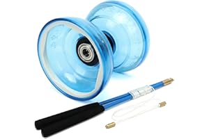 Totority Triple Bearing Diabolo Toy,Large Chinese Yoyo with Soft TPU Material, Professional Juggling Skill Toy for Kids, Adul