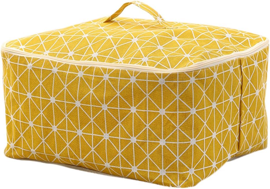 Leisial Large Storage Laundry Bags Moving Bags Handles Checkered with Zip Reusable Store for Laundry Washing Bags Large Fine Mesh Lingerie Tights Socks (Yellow)