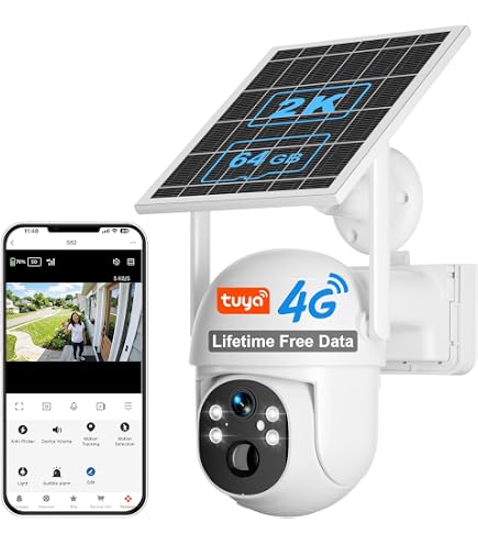 Amazon.com: SANSCO 4G LTE Cellular Solar Security Camera, No WiFi