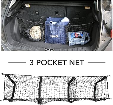 Trunk Storage Net By Car Trunk Universal Stretchable Truck Black Net with Hooks