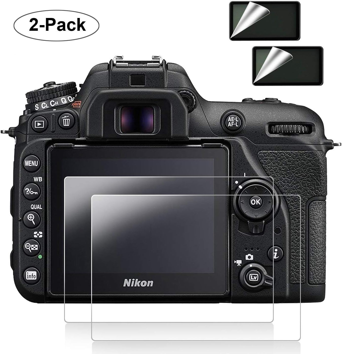 Nikon D7500 Screen Protector [2 Pack], POPANK 0.33mm Ultra
