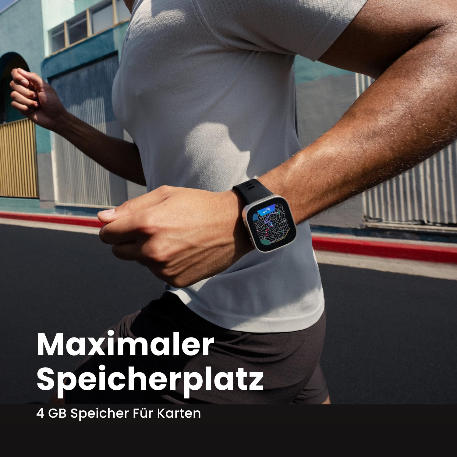 Amazfit Bip Max 50mm Smartwatch, 2.07" AMOLED-Display, 20 Tage Akkulaufzeit, GPS, 4GB Speicher, Offline-Karten, Fitness-Tracker, Hybrid Training, 150+ Sportmodi, HYROX-Modus, 5ATM für Android & iPhone 5