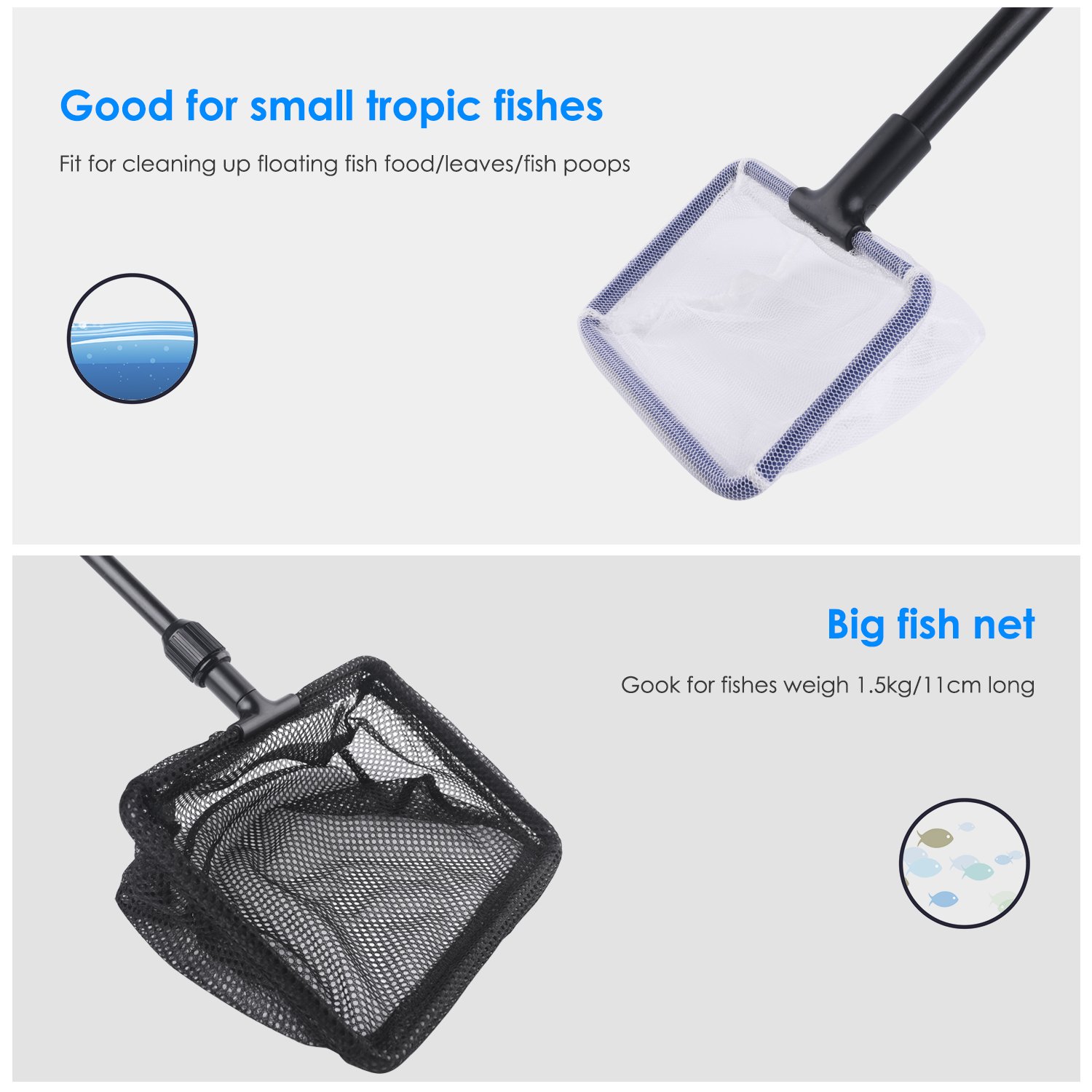 bedee Aquarium 6 en 1 Kit de Nettoyage, râteau de Gravier, Outil de Nettoyage d\'algues