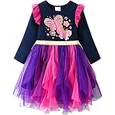 VIKITA Girls Dresses Winter Long Sleeve Party Tutu Dresses for Girls 3-12 Years