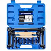 DASBET Valve Spring Compressor &amp; Valve Lapper Set with 4 Suction Plates | Spring Clamp Service Kit with C Clamp for Motorcycle, ATV, Car, Small Engine Vehicle Equipment (Blue)