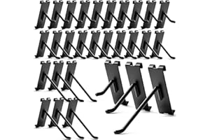 YGPHO Gridwall Hooks 2/4/6 Inch, 60 Pack Metal Display Hooks for Grid Wall, Hanging Hooks for Grid Wall Panels, Black Grid Wall Accessory for Clothes, Home Setup, Retail Display- Gridwall Peg Hooks