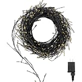 752 LED Cluster Fairy Lights Plug in, 30.7FT Warm White, Black Wire | Firecracker Fairy Lights for Christmas Tree, Indoor Outdoor Wedding Decor with Dense, Steady-On Cluster Glow