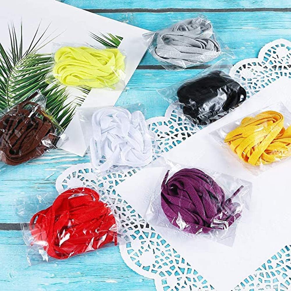 Auihiay 24 Pairs Flat Colored Shoelaces Shoestrings for Sneakers Skate Shoes Sport Shoes Boots: Shoes