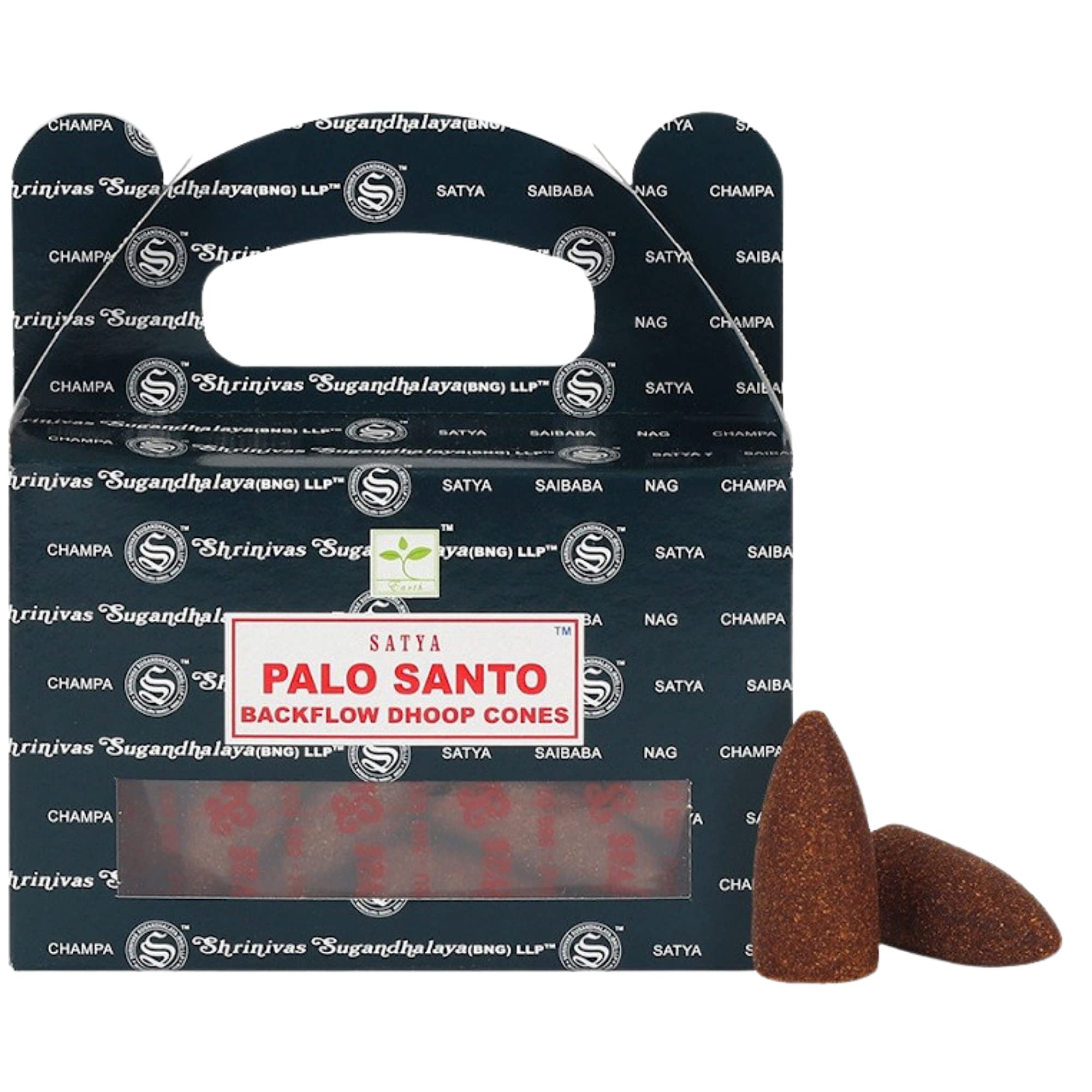 Satya Backflow Cones used for Aromatherapy, Spa, Yoga, Weddings, Reiki, Meditation, Healing by SAMASIA (Palo Santo)