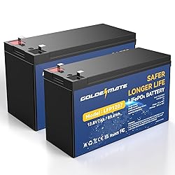 GOLDENMATE 12V 7Ah Lithium LiFePO4 Battery