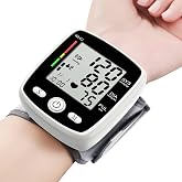 MBUPAI FDA Cleared Blood Pressure Monitor Wrist BP Machine for Home Use | 5.3-7.7in Adjustable Wrist Cuff, Portable &amp; Rechargeable , 2 Users *90 Memory, LCD Screen, Voice Prompt, Carrying Case, Black