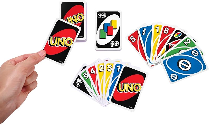 Mattel games uno original - jogo de cartas para família - clássico - baralho multicolorido de 112 cartas - para 2 a 10 jogadores - para crianças e adultos - presente para maiores de 7 anos