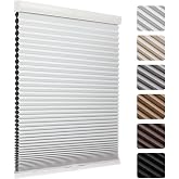 MYshade Cordless Blackout Cellular Shades, 1.5" Honeycomb Window Blinds for Bedroom &amp; Nursery, Thermal Insulated, Noise Reducing, Privacy Shades, Inside or Outside Mount (19" W x 36" H, White)