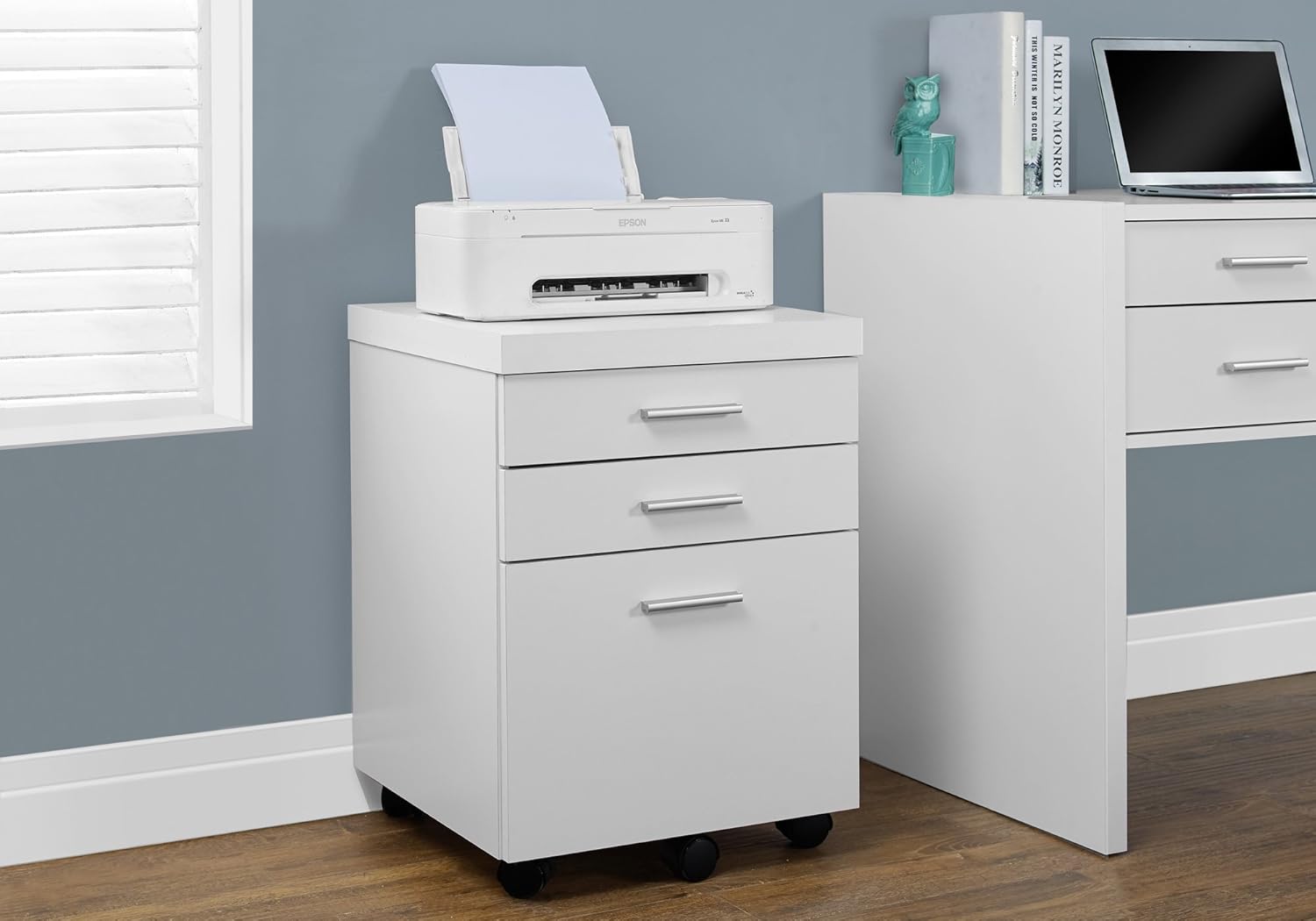 Monarch Specialties 3 Drawer File Cabinet - Filing Cabinet (Dark Taupe): Furniture & Decor