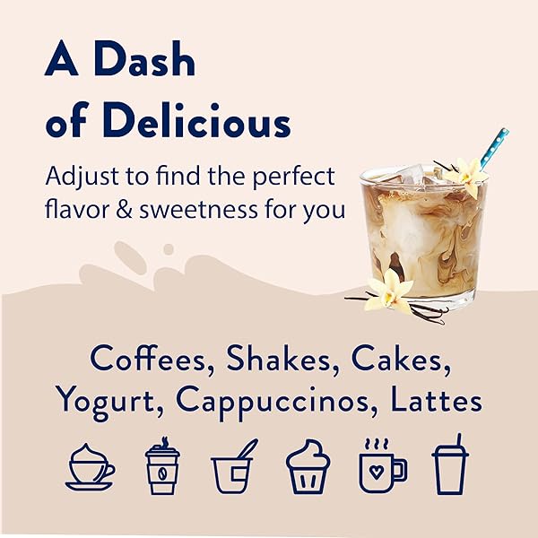 JORDAN’S SKINNY MIXES SYRUPS SUGAR FREE SYRUP, VANILLA BEAN SYRUP, 12.7 OZ, ZERO SUGAR AND ZERO CALORIE FLAVORING FOR COFFEE, PROTEIN SHAKE, COCKTAIL OR MOCKTAIL DRINKS AND MORE, NATURALLY SWEETENED LINE