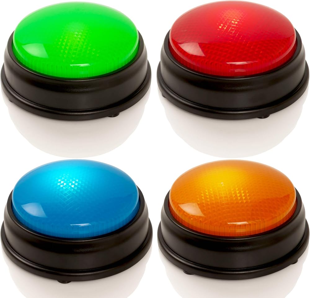 Learning Minds Learning Minds Answer Buzzers Set of 4 Lights & Sounds Buzzers