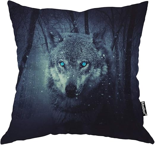 Amazon Com Moslion Wolf Pillow Cases 24x24 Inch Wild Animal