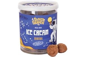 SUPERGARDEN Super Garden Freeze Dried Ice Cream Banana | Crunchy and Creamy Freeze Dried Candy | Banana Ice Cream loved by Kids | Perfect Backpacking Food | No Melting Freeze Dried Dessert for On-the-Go Enjoyment | Space and Astronaut Food | 1.41oz