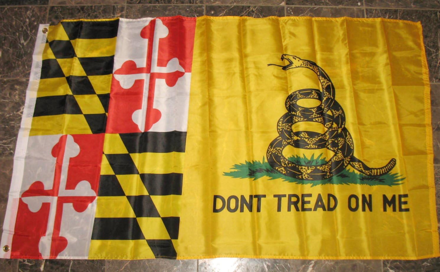 Amazon Com Maryland State Gadsden Flag 3 X5 Dont Tread On Me
