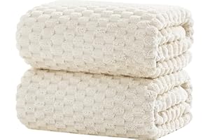 NALIVO Extra Large Bath Towel Sheet-40x80 Inches Oversized,Super Soft,Quick Dry,Microfiber Shower Towels Highly Absorbent,Plush Bathroom Towels for Adults, Premium Quality (Cream, 2PCS)