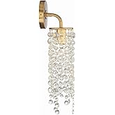 Crystorama Gabrielle 1 Light Antique Gold Sconce