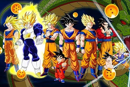 Amazon 木製パズル ピース漫画アニメ 男の子 大人減圧子供向け教育玩具ギフト 明るい黄色の ピースドラゴンボール 1000ps 木製パズル おもちゃ