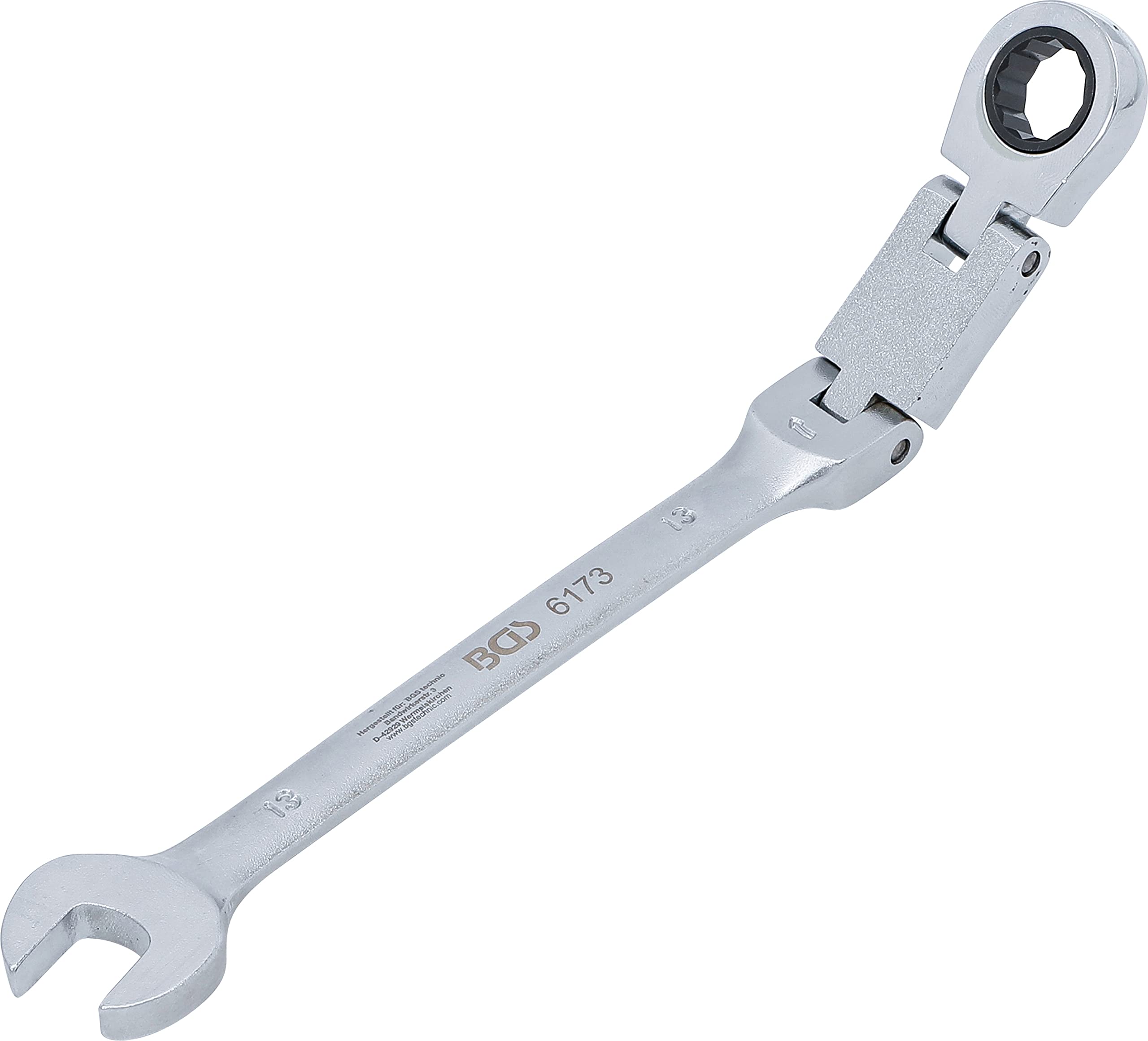 BGS 6173 | Double-Joint Ratchet Combination Wrench | adjustable | 13 mm