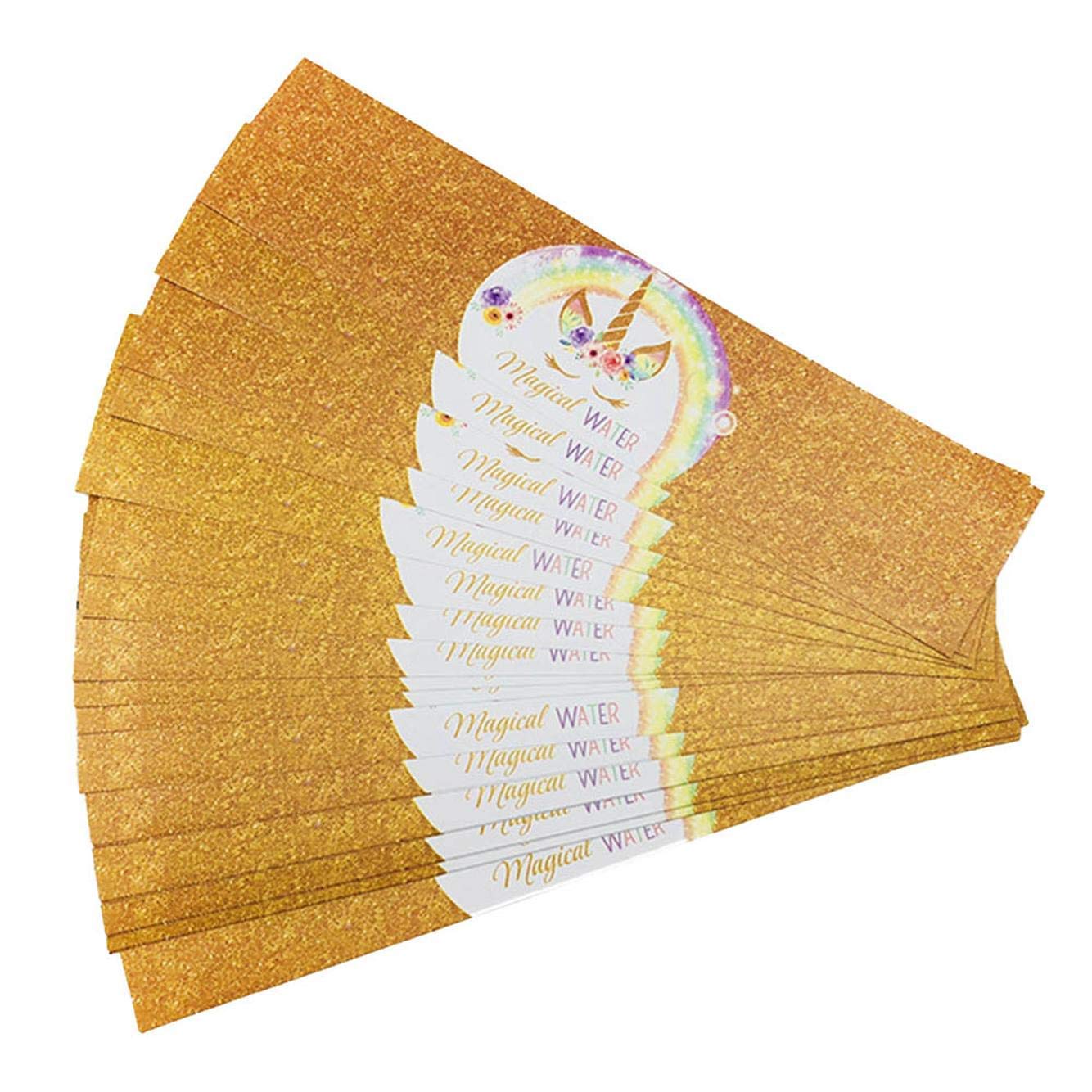 Blanc Xiaoyamyi 24pcs Licorne Bouteille Etiquette Stickers Licorne Bouteille Stickers Bebe Douche Licorne Fete Decoration Anniversaire Fete Fournitures Stickers Jeux Et Jouets Dwteam In