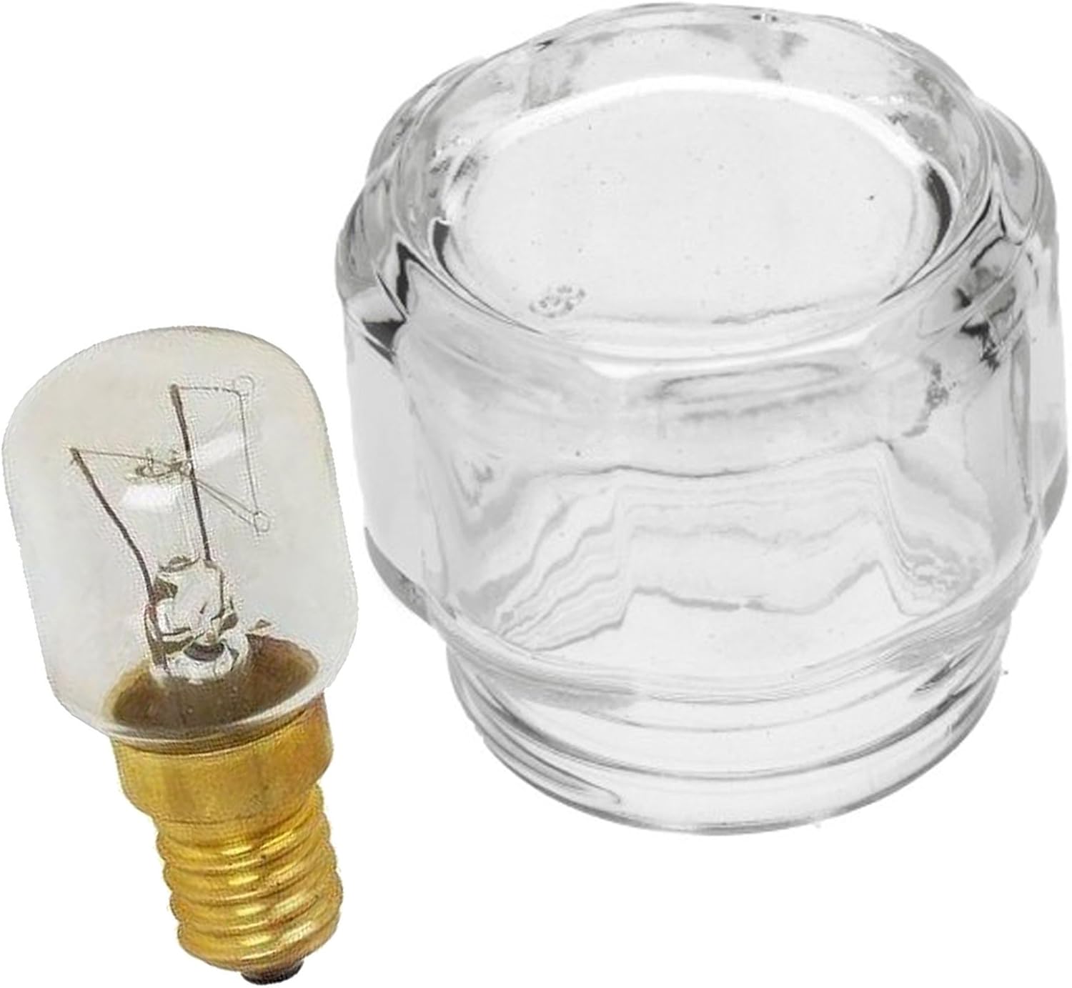 SPARES2GO Glass Lamp Lens Cover + 25w Light Bulb for Neff Oven Cooker