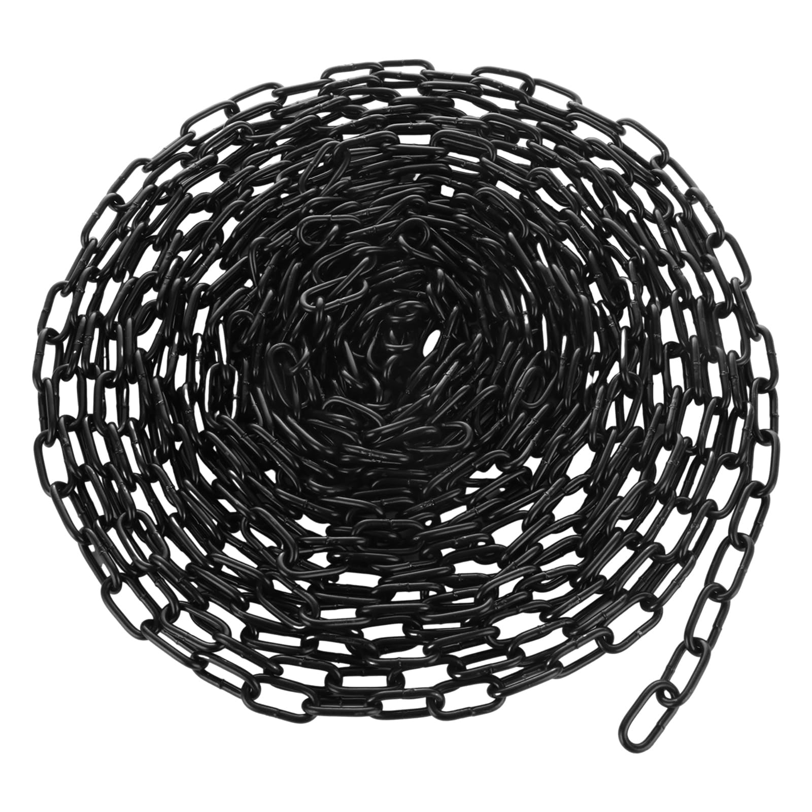VIDETOL 10 Metres Length 304 Stainless Steel Chain, 3mm Heavy Duty Chain Links, Black Galvanized Steel Welded Link Chains Lift for Fence Gate, Garage Doors, Swing Chains and Bicycle Security Lock