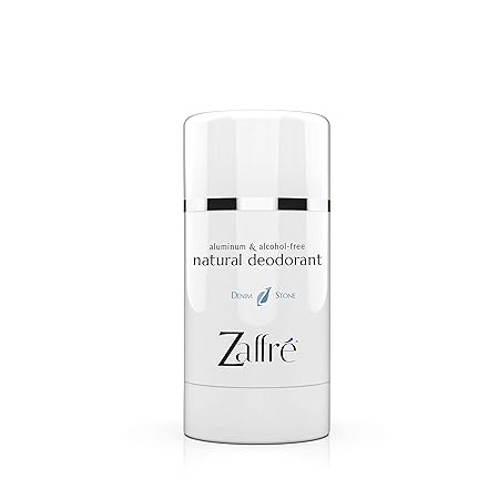 Zaffré Natural Aluminum Free Deodorant Stick For Men Women Vegan Cruelty Free Alcohol Free Denim Stone 32 Oz
