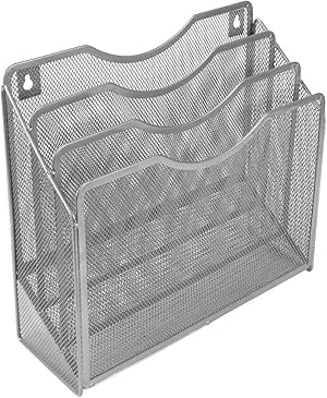 Archivo de malla escritorio/pared soporte organizador estantería para