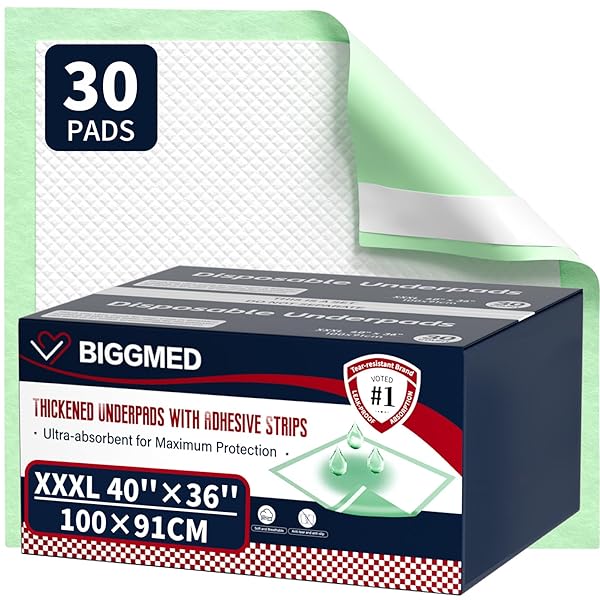 EXTRA LARGE BED PADS WITH ADHESIVE STRIPS 40”...