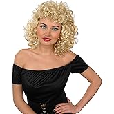 fun shack Blonde Bob Curly Wig, Platinum Short Curly Hair Wig for Women, Perfect for Parties and Events, One Size