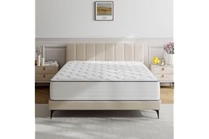TXO Full Size Mattress, 10 Inch Medium Firm Hybrid Mattress with Antistatic Breathable Euro Top Cover, Motion Isolation, Pressure Relief, Full Mattress in a Box