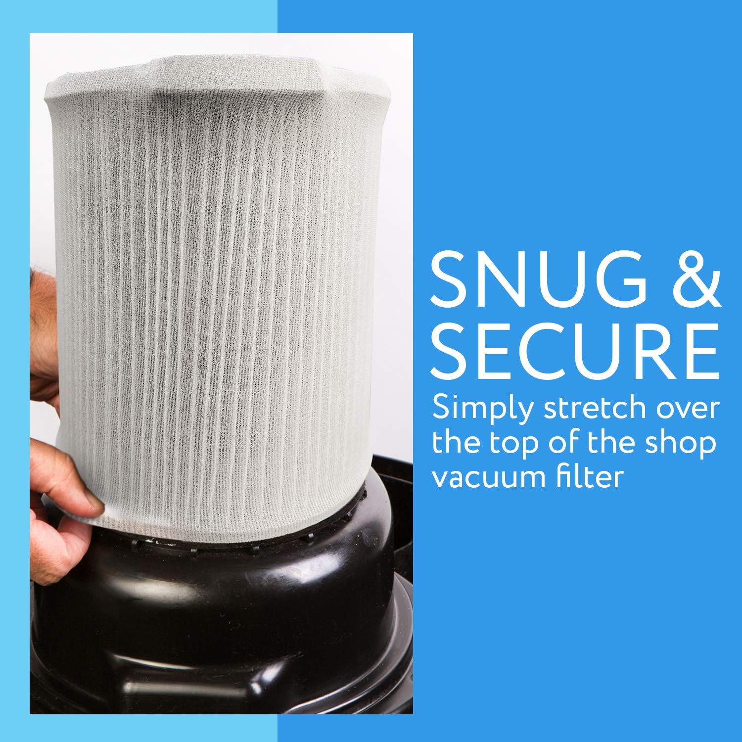 [10 Pack] Shop Vacuum Filter Cover To Reduce Dust Build Up - Reusable, Washable Vacuum Bags - Shopvac Prefilter, Fits Most Canister Vacuums: Appliances