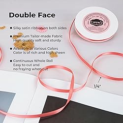 VATIN 1/4 inches Double Faced Light Coral Polyester