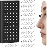 316L Surgical Steel 20g Nose Rings Studs 1.5mm 1.8mm 2mm CZ Nose Screw Studs Rings Body Jewerly for Women