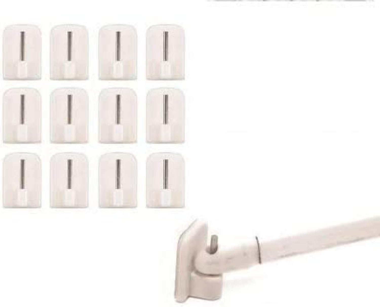 12 Crochets Adhesifs Autocollants Ou Fixation Pour Tringles Ou Barres A Rideaux Attache Rideau Adhesive Supports Ou Pitons Adhesif Rideaux Sans Percage Pour Fenetre Tres Bon Rapport Qualite Prix Amazon Fr Cuisine Maison