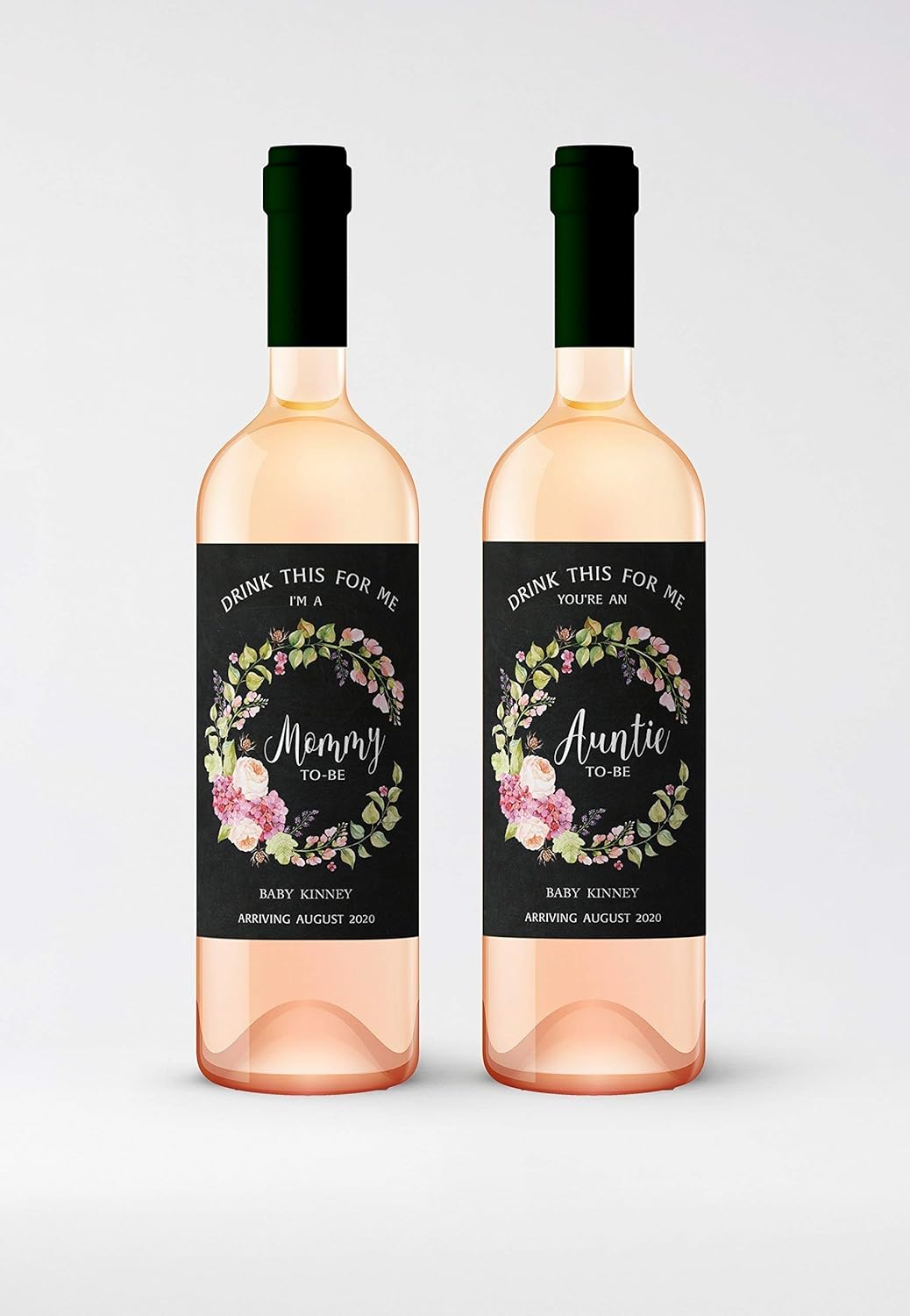 Amazon Com Custom Drink This For Me You Re An Auntie To Be Wine Labels Pregnancy Announcement Wine Label Alternative To Birth Announcement Card Baby Announcement Card Pregnancy Reveal Waterproof A900 D4me Handmade