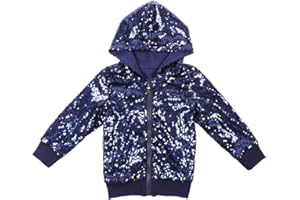 Cilucu Kids Jackets Girls Boys Sequin Zipper Coat Jacket for Toddler Birthday Christmas Clothes