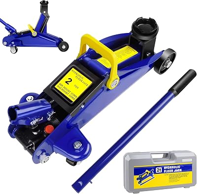 2 Tonne Low Profile Floor Jack Hydraulic Trolley Lift with Case 5.3-12.6in