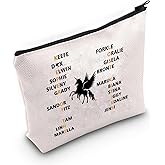 PXTIDY Book Makeup Bag Book Characters Cosmetic Bag KOTLC Novel Inspired Bookish Gift