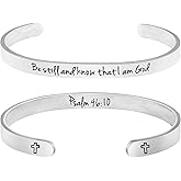 𝐂𝐡𝐫𝐢𝐬𝐭𝐢𝐚𝐧 𝐁𝐫𝐚𝐜𝐞𝐥𝐞𝐭𝐬 for 𝐖𝐨𝐦𝐞𝐧 Inspirational Gifts Bible Verse Religious Faith Jewelry Cuff Bracelet Mothers Day Christmas Birthday Jewelry for Her Mother Daughter