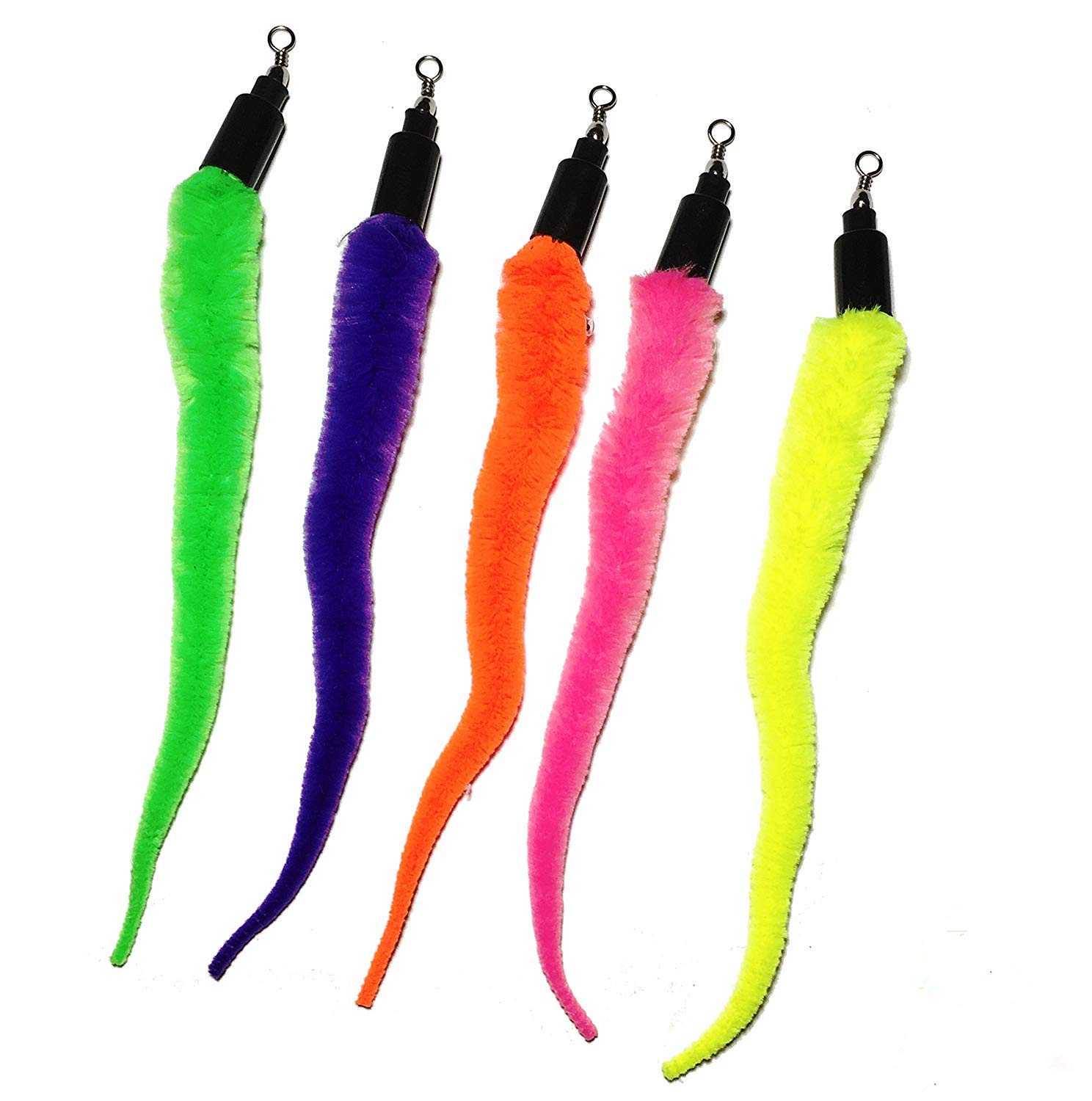 Mumoo Bear 5 Piece Replacement Pack of Worms for Interactive Cat and Kitten Toy Wands